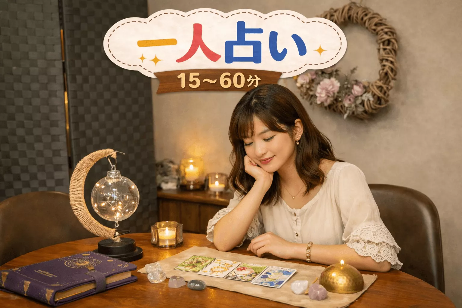 15分・30分・45分・60分～15分単位で占います。