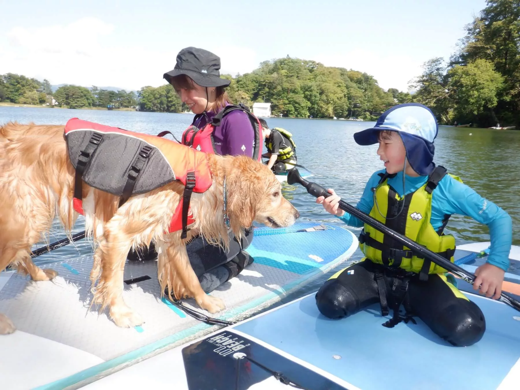 ワンちゃんと一緒に湖上散歩！安心の八ヶ岳愛犬SUPツアー