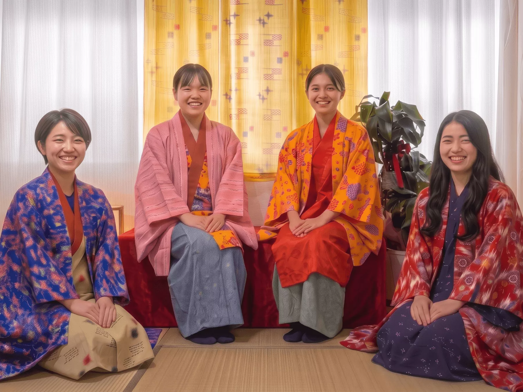 琉装体験を楽しんだ参加者全員での集合写真