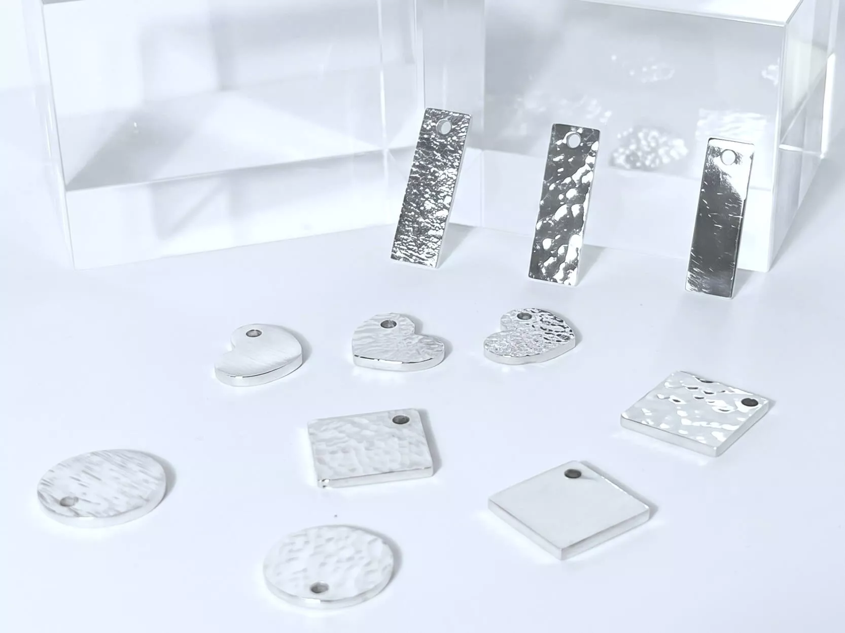 【Silver Accessories REVE】つくばの手作りシルバーアクセサリー体験で作れるペンダントトップ・リングの完成作品一覧