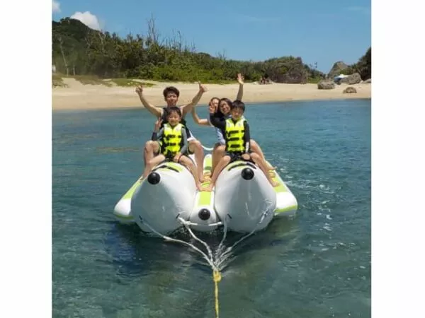 ムルク浜ビーチを出発♪　１周コースはその日の風によって　２０～30分　海洋状況により激しさもことなります。　1周できない日もあります。。。