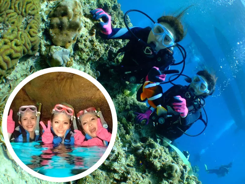 沖縄青の洞窟ボートシュノーケリング・体験 ダイビング・初心者