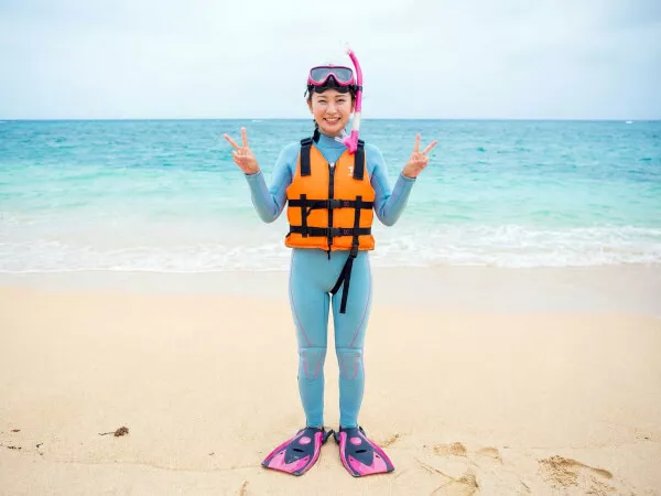 シュノーケリング器材も全部、ブルーオーシャンでご用意します