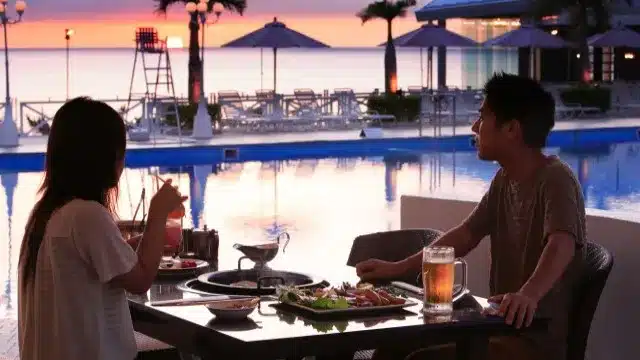 沖縄 かりゆし ビーチリゾート オーシャンスパ　バーベキュー