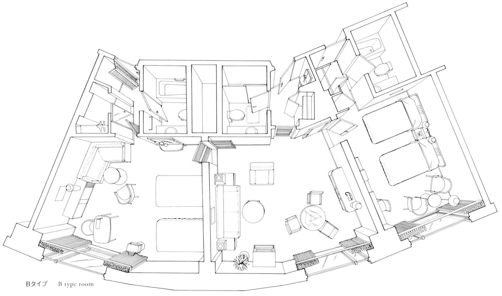 ラグジュアリー コネクティングスイート 4アダルト キャッスルビュー 客室2 | ホテルニューオータニ大阪