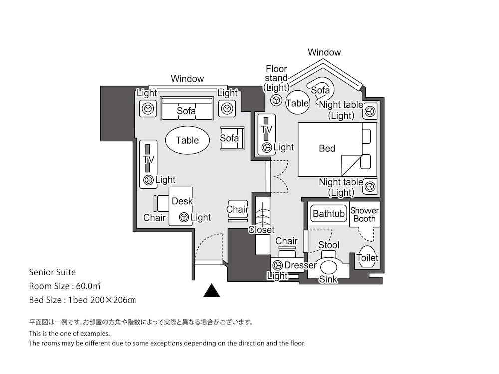 クラブシニアスイート (禁煙) フロアマップ0 | ホテル阪急インターナショナル