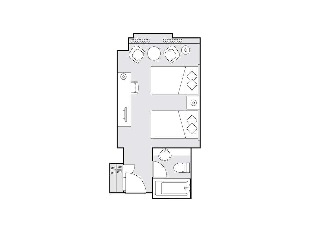 24㎡ デラックス ツインルーム 禁煙 客室4 | 名古屋観光ホテル