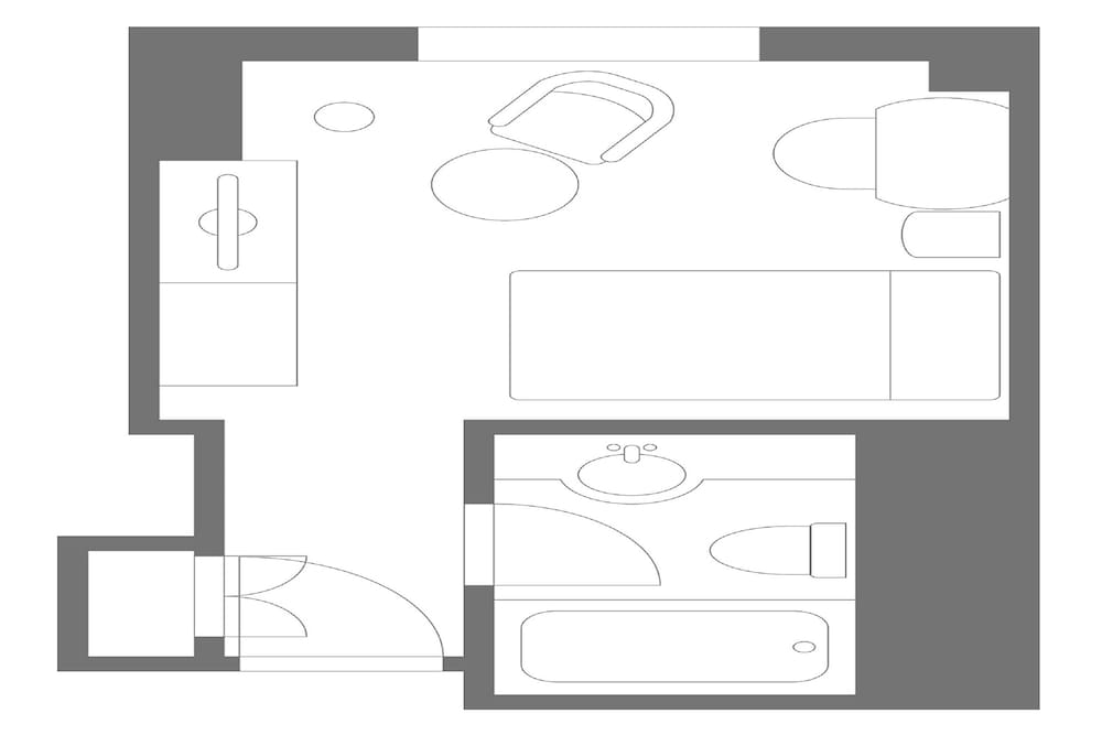 [禁煙] ワイドシングル (19.5平米・2名利用) フロアマップ0 | ホテルイースト２１東京
