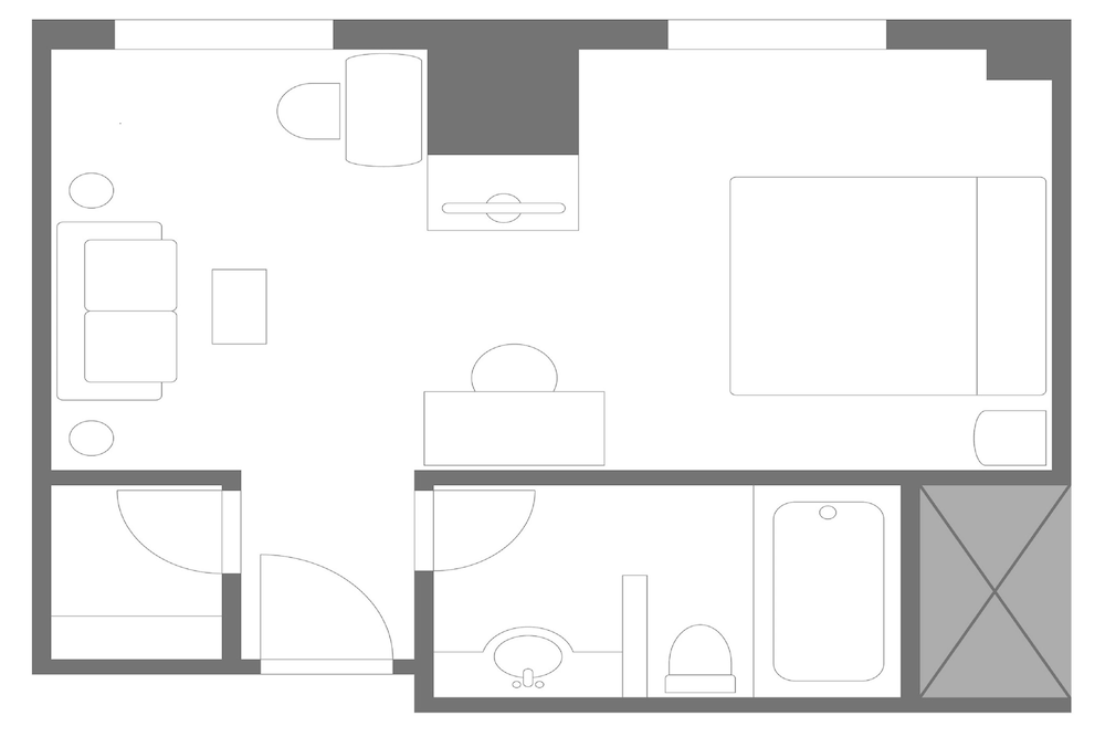 [禁煙] デラックス ダブルルーム フロアマップ0 | ホテルイースト２１東京