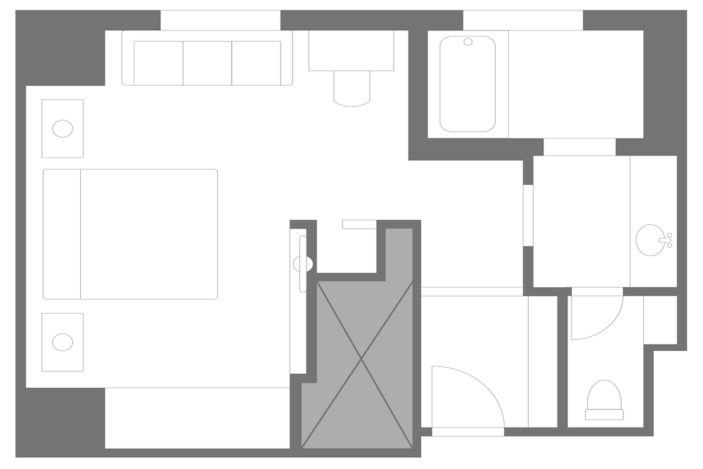 [禁煙] コンセプトルーム 東京スカイツリー側 フロアマップ0 | ホテルイースト２１東京