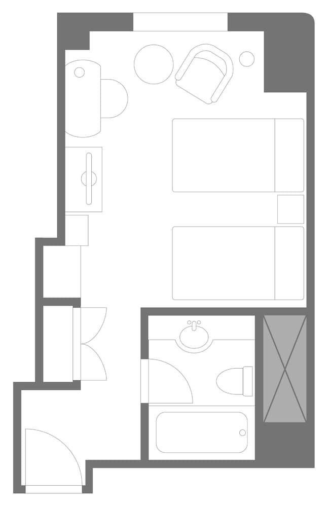 [禁煙] スーペリアツイン (2名利用) (1フロアに1部屋/隣同士不可) フロアマップ0 | ホテルイースト２１東京