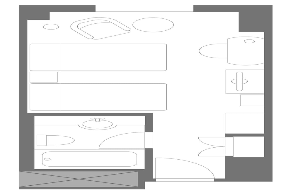 [禁煙] ツインルーム フロアマップ0 | ホテルイースト２１東京
