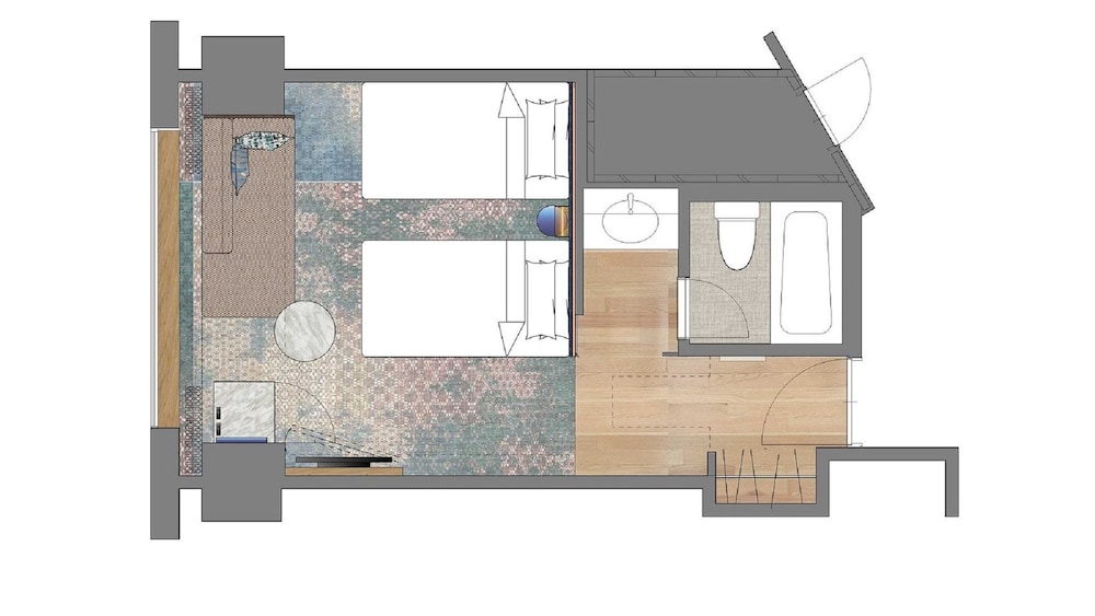 [11-15階] 禁煙 瀬戸内リゾートフロア プレミアトリプルルーム 客室1 | グランドプリンスホテル広島