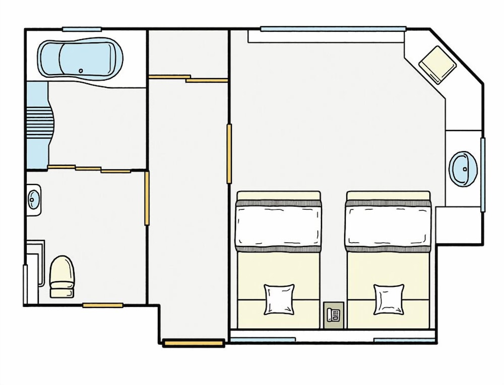 ノースウイング スーペリアツイン(バリアフリー) 客室3 | 亀の井ホテル 阿蘇 パークリゾート