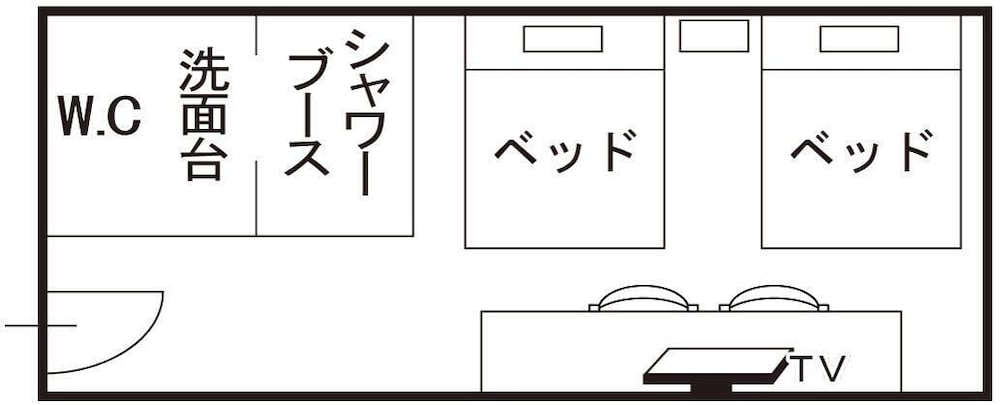 東館 ツインルーム　B-SB [シャワーブース付]　禁煙　 客室9 | 天然温泉　松山ニューグランドホテル