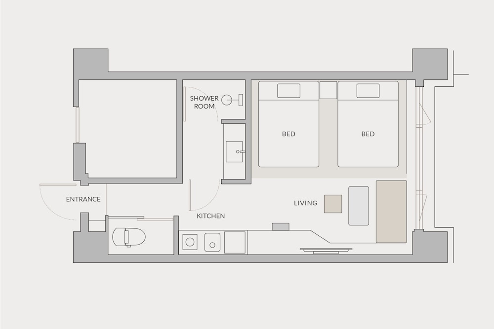 ツイン シャワールーム 禁煙 客室1 | FAV LUX 長崎