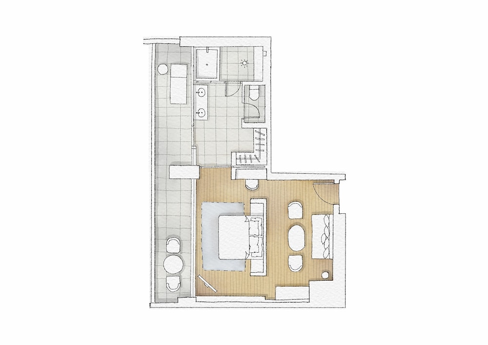 デラックス スイート ガーデンビュー (Junior) フロアマップ0 | シックスセンシズ京都