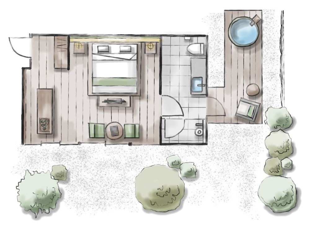 デラックス ダブルルーム 客室3 | Nazuna 飫肥 城下町温泉