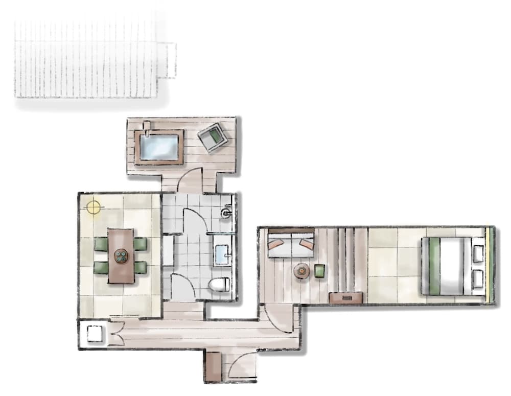 デラックス トリプルルーム 客室1 | Nazuna 飫肥 城下町温泉