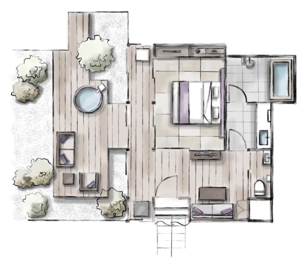 ラグジュアリー ダブルルーム 客室2 | Nazuna 飫肥 城下町温泉
