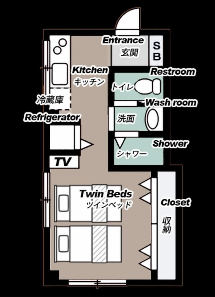 アパートメント 客室1 | 金澤屋 昭和町