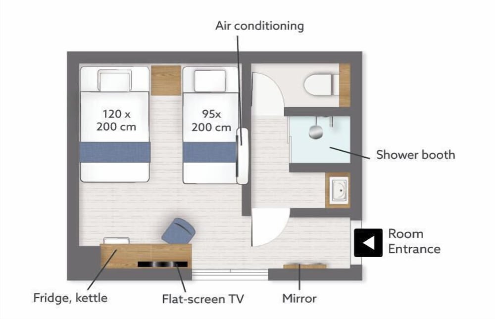 Essential 15 Twin, Multiple Beds, Non Smoking フロアマップ0 | WAYFARER Shinsaibashi