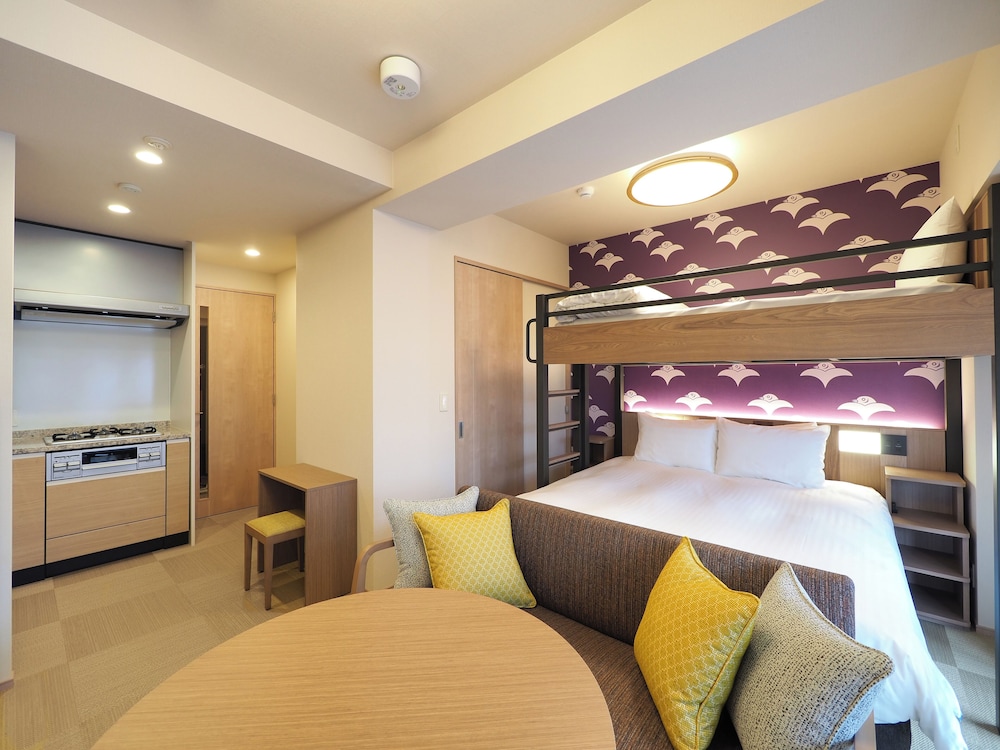 ダブル＆ロフトベッドルーム キッチン・洗濯機付き 禁煙 客室1 | 日和ステイ京都鴨川