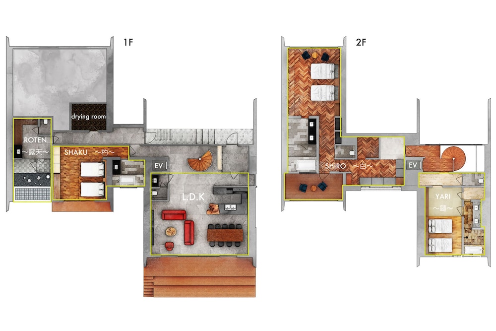 ラグジュアリー コンドミニアム フロアマップ0 | KANOLLY resorts HAKUBA