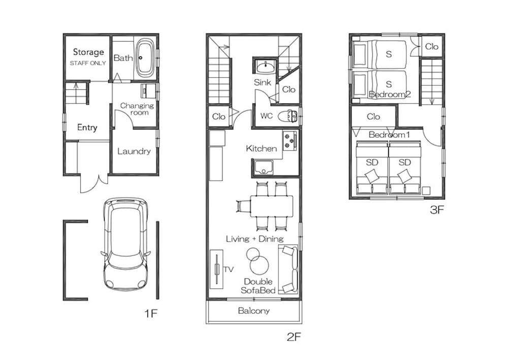スーペリア ハウス フロアマップ0 | Ten-Cha House - Self-Check In Only