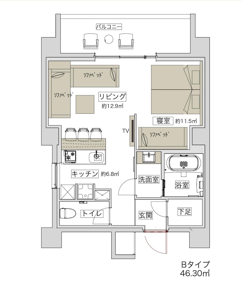 客室1 | MONday Apart Premium 浅草 客室1 | MONday Apart Premium 浅草