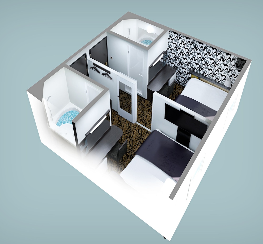 コネクティングダブルルーム (2ベッド) 全室禁煙 (眺望なし) 客室1 | アパホテル & リゾート〈大阪なんば駅前タワー〉