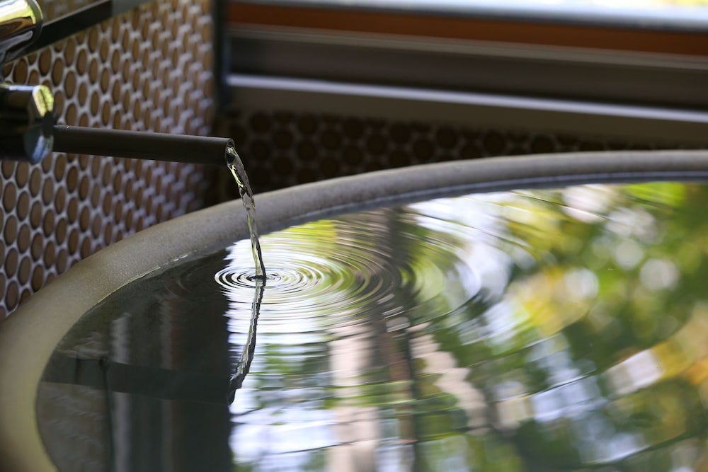 [川胡桃の間] 書院造12畳 源泉かけ流し半露天風呂付 禁煙 バスルーム1 | 志賀高原 白い温泉 渓谷の湯