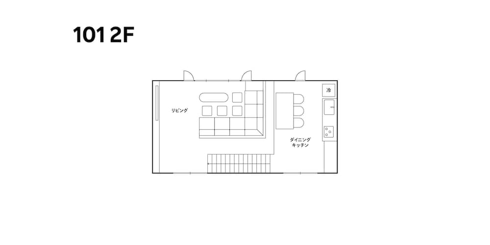 [101] 離れ トリプル+和室/サウナ付 (5名定員) フロアマップ2 | Rakuten STAY 出雲