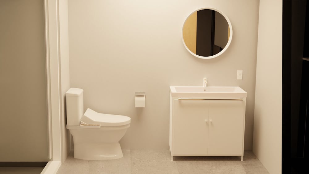 スーペリア ダブルルーム 布団 禁煙 専用バスルーム バスルーム1 | My Home Inn Sennan Onosato