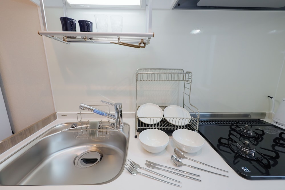 401/2名収容 禁煙 専用キッチン4 | La Terrasse 東駒形 by Tranova