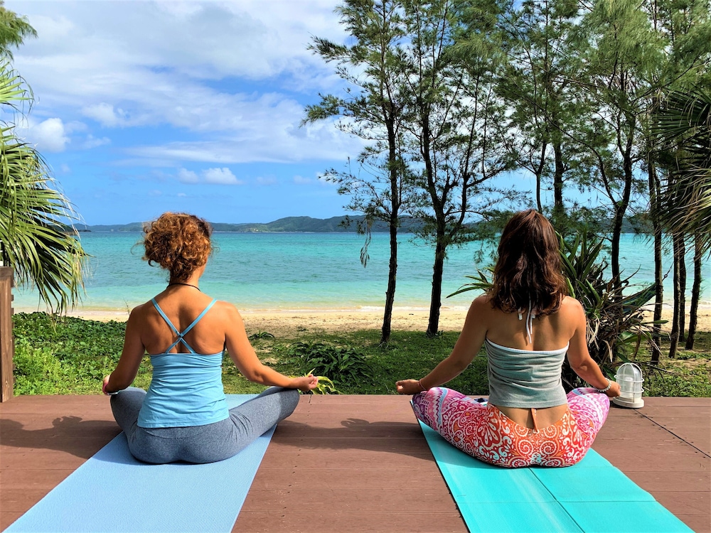 スタンダード ツインルーム ビーチビュー テラス / パティオ0 | ル グランブルー