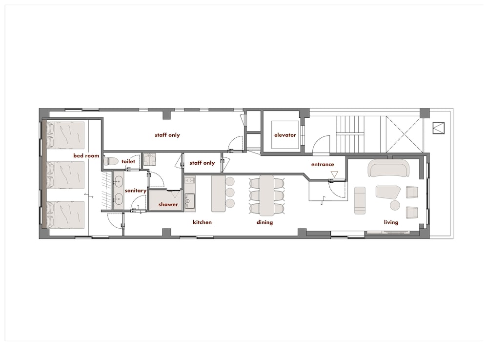 スーペリア スタジオスイート フロアマップ0 | illi Surp Shiba-Park