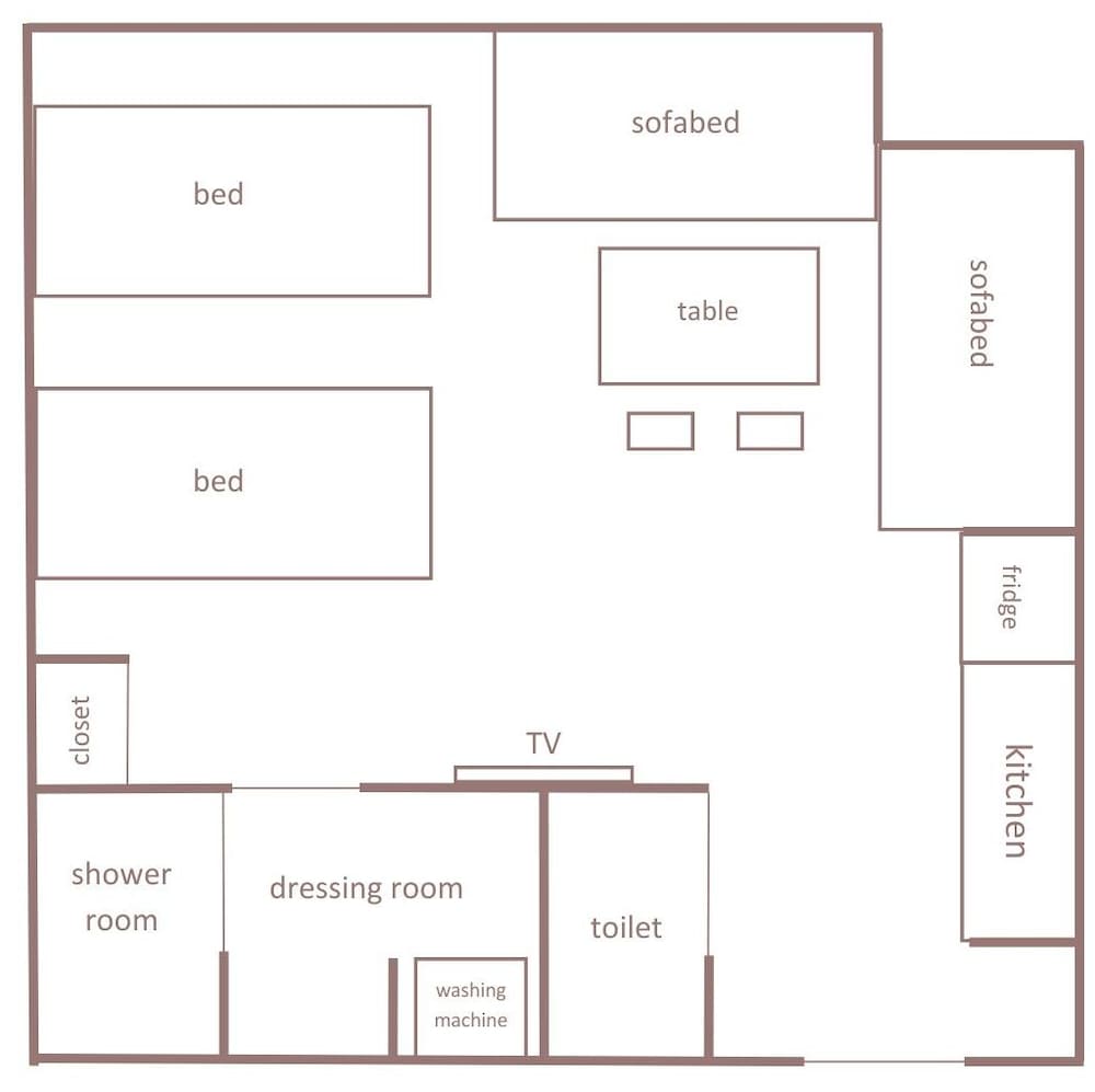 ベーシック アパートメント 禁煙 キッチン フロアマップ0 | Minn 四条大宮