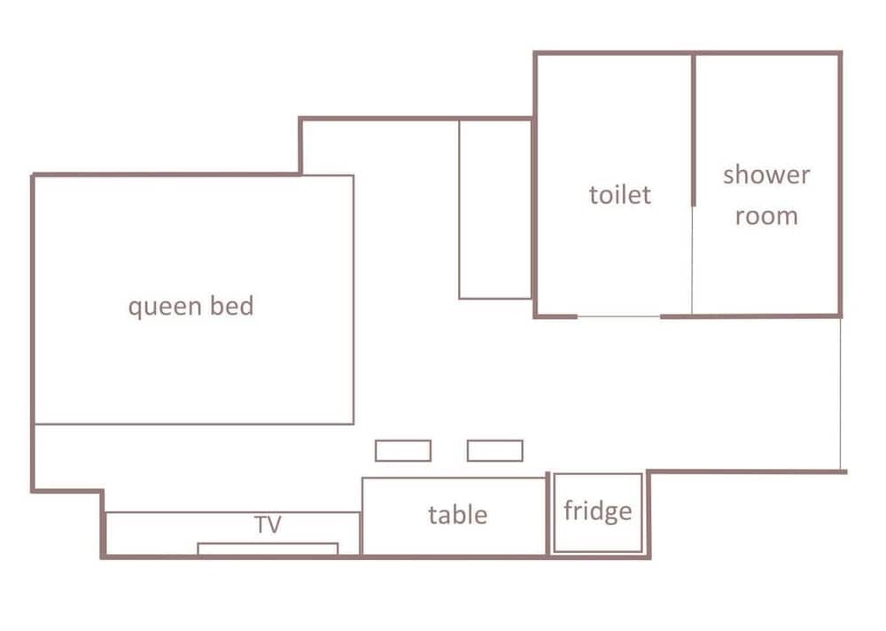 スタンダード ルーム ベッド (複数台) 禁煙 冷蔵庫 フロアマップ0 | Minn 四条大宮