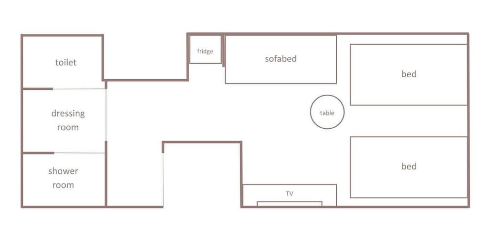 エコノミールーム 禁煙 冷蔵庫 フロアマップ0 | Minn 四条大宮