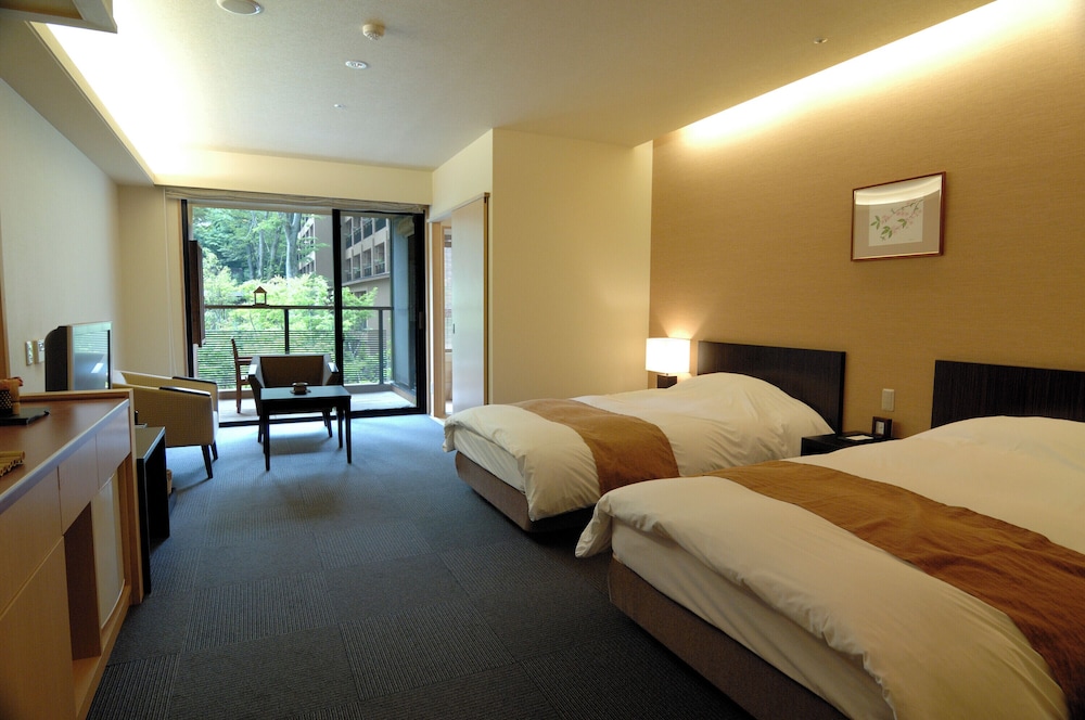 【半露天風呂付】洋室ツイン36平米 | 箱根強羅温泉 季の湯 雪月花