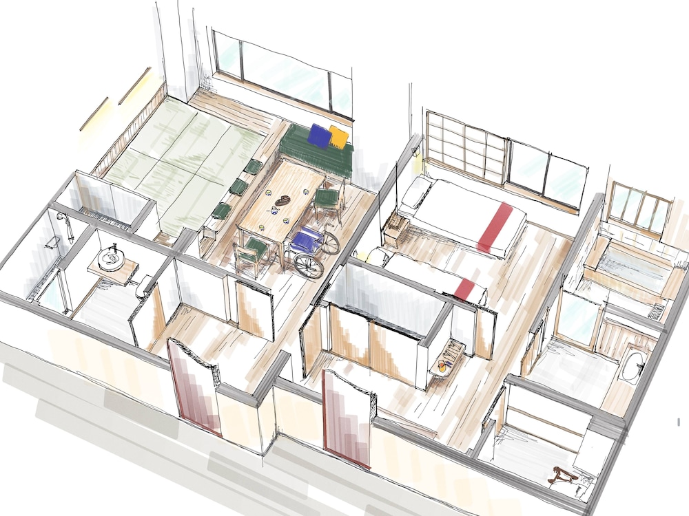 半露天風呂付きスイートルーム フロアマップ0 | 旅館 大村屋