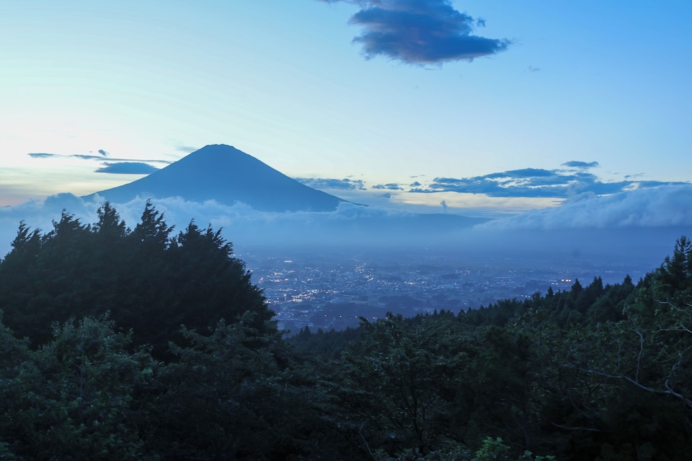 プレミアム ヴィラ 富士山と御殿場の夜景を一望 半露天風呂付き 禁煙 [山] バルコニーからの眺望2 | Wellリゾート富士