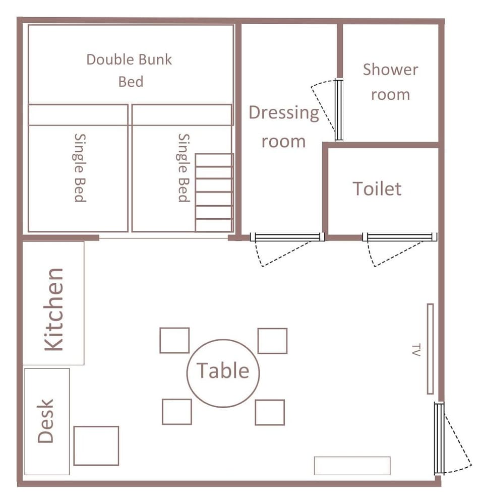 スタンダード3ベッド B フロアマップ0 | Minn 浅草蔵前 North