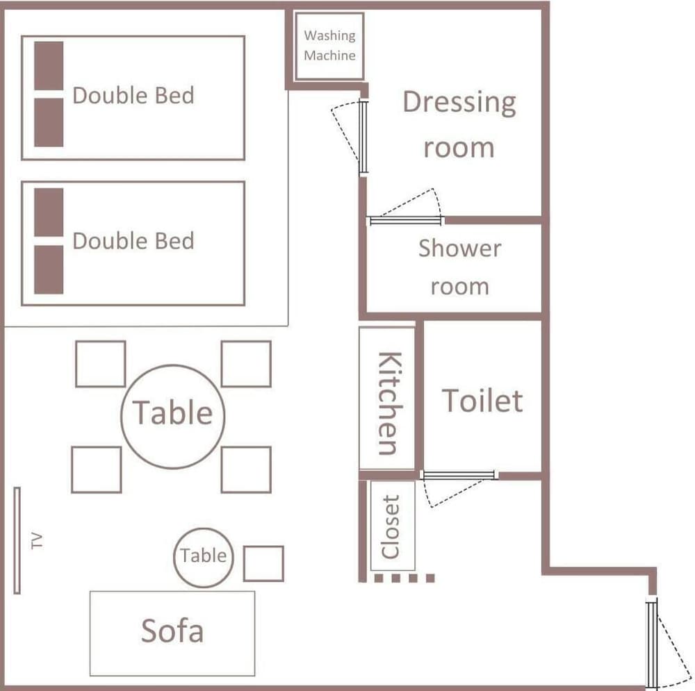 デラックス3ベッド フロアマップ0 | Minn 浅草蔵前 North