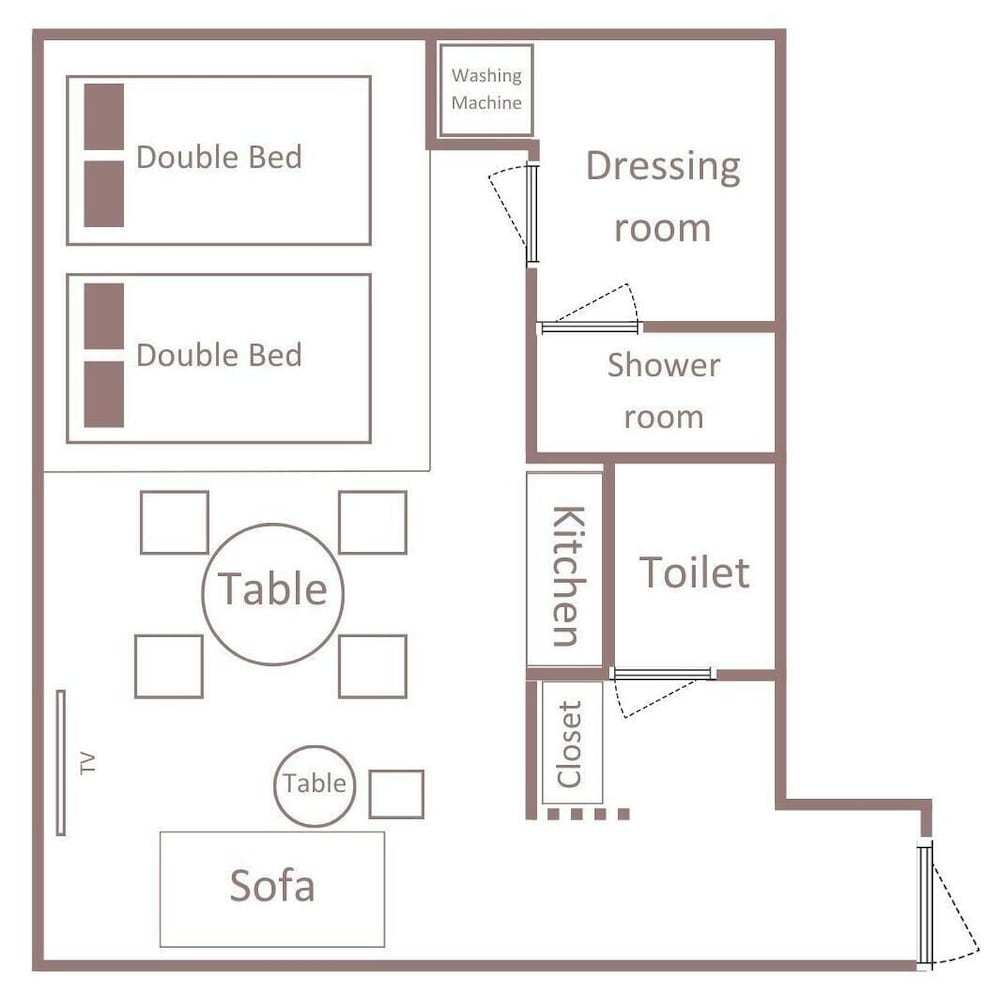 デラックス3ベッド フロアマップ0 | Minn 浅草蔵前 North