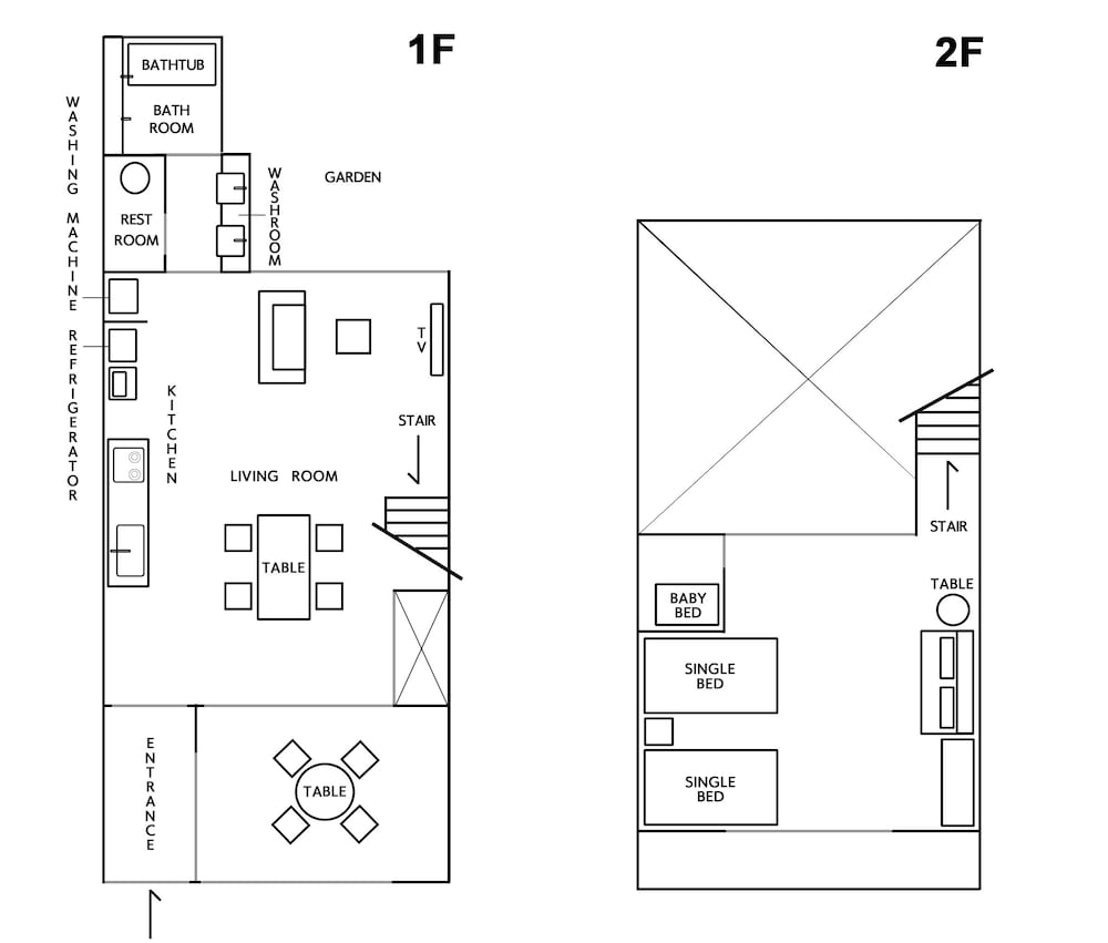 クラシック タウンホーム ベッド (複数台) ガーデンビュー フロアマップ0 | Retreat Kamikashiwano