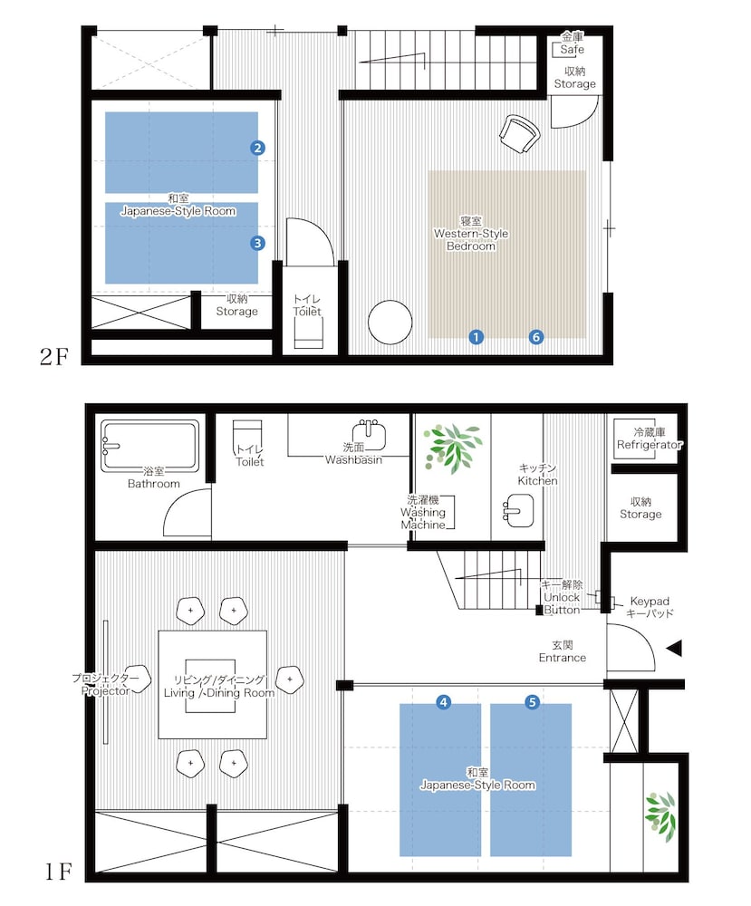 トラディショナル ハウス 3 ベッドルーム 禁煙 キッチン フロアマップ0 | 天満町 いち花