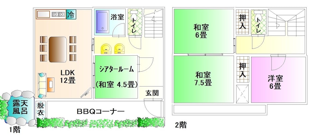 ラグジュアリー ヴィラ 4 ベッドルーム スパ浴槽 マウンテンビュー 客室3 | 修善寺フォーレスト