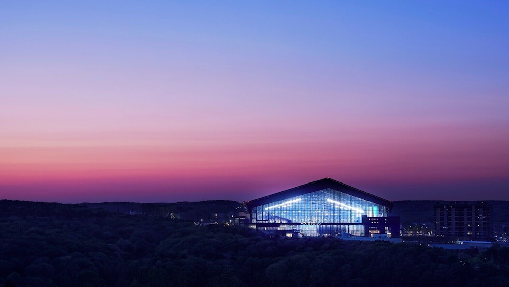 【スタンダードフロア】 ツイン+1 エスコンフィールドビュー 部屋からの景観1 | エスコンフィールドHOKKAIDOホテル 北広島駅前